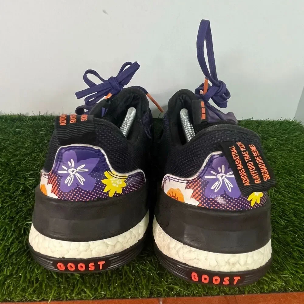 Adidas Men's Trae Young 1 ‘Black Team College Purple’ Sneakers Size 12 - Picture 3 of 9